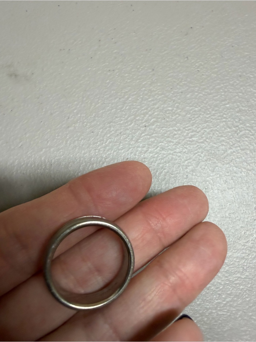 Simple Silver Metal Ring - Minimal Band Titanium ring